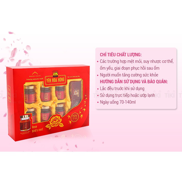 Yến Hoa Hồng Hima (6 Lọ x 70ml)