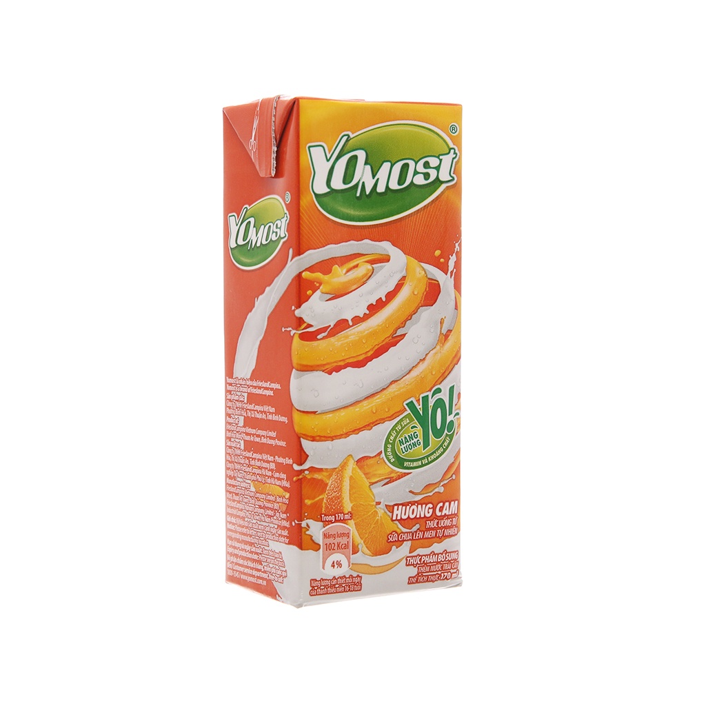 Thùng 48 Hộp Sữa chua uống YoMost Cam 170ml