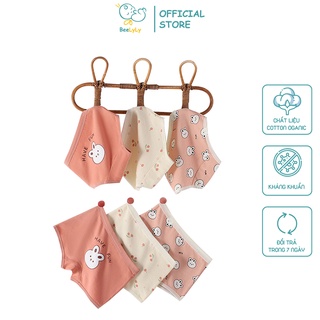 Quần chip bé gái BeeLyly mềm mịn kháng khuẩn, Quần lót bé gái chất liệu cotton organic cao cấp A9