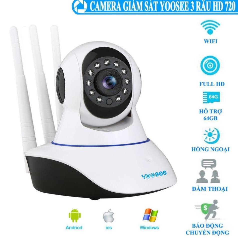 CAMERA IP YOOSEE 3 RÂU 360 [CHÍNH HÃNG]  , QUAN SÁT RÕ NGÀY VÀ ĐÊM 3 1.0/2.0 THU VÀ PHÁT ÂM THANH - BH