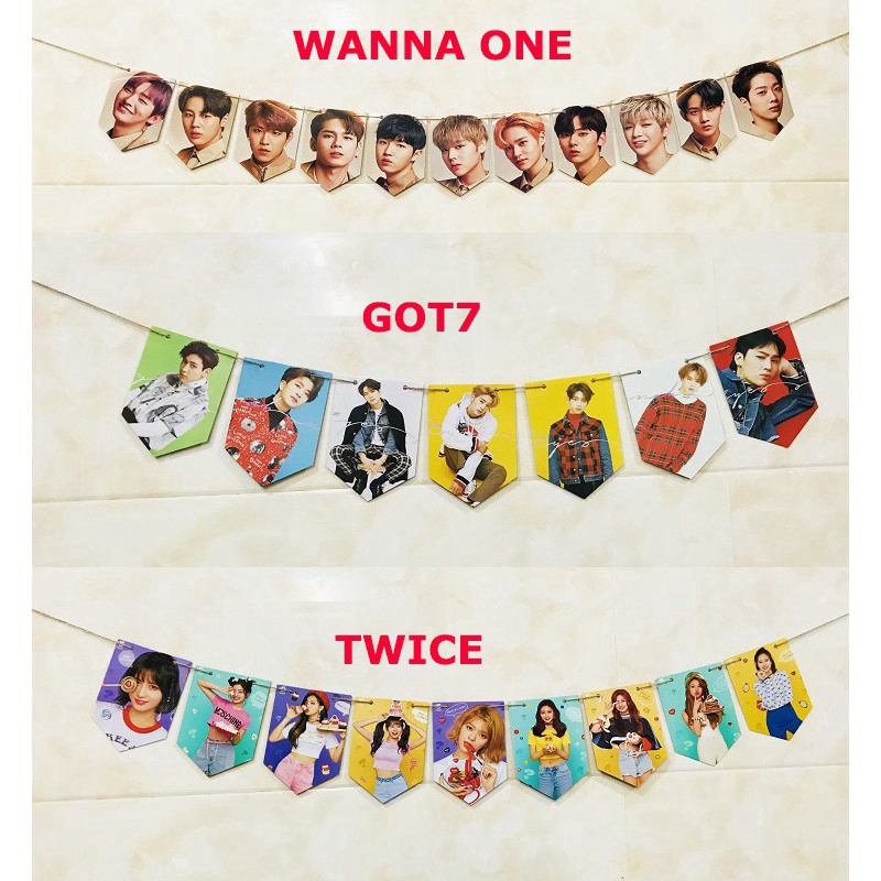 Poster hình nhóm nhạc KPOP BTS WANNA ONE GOT7 Twice