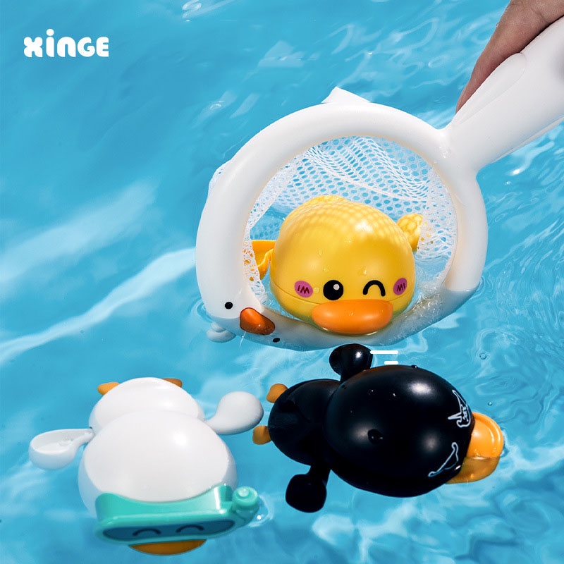ĐỒ CHƠI NHÀ TẮM VỊT BƠI RÙA BƠI VẶN CÓT CHẤT LIỆU AN TOÀN CHO BÉ YÊU BƠI TRONG NƯỚC