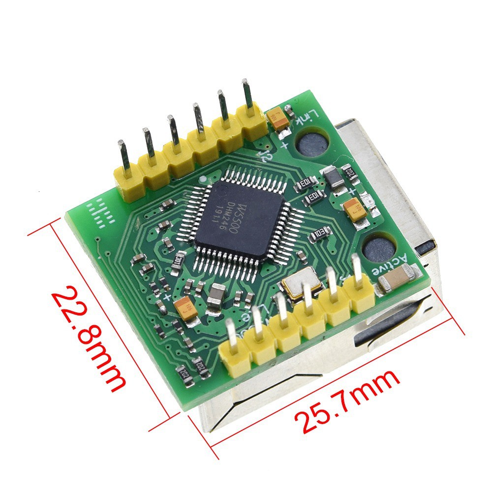 Chip mới usr-es1-w5500 SPI to LAN và Ethernet Converter TCP với vi điều khiển IP-51 stm32