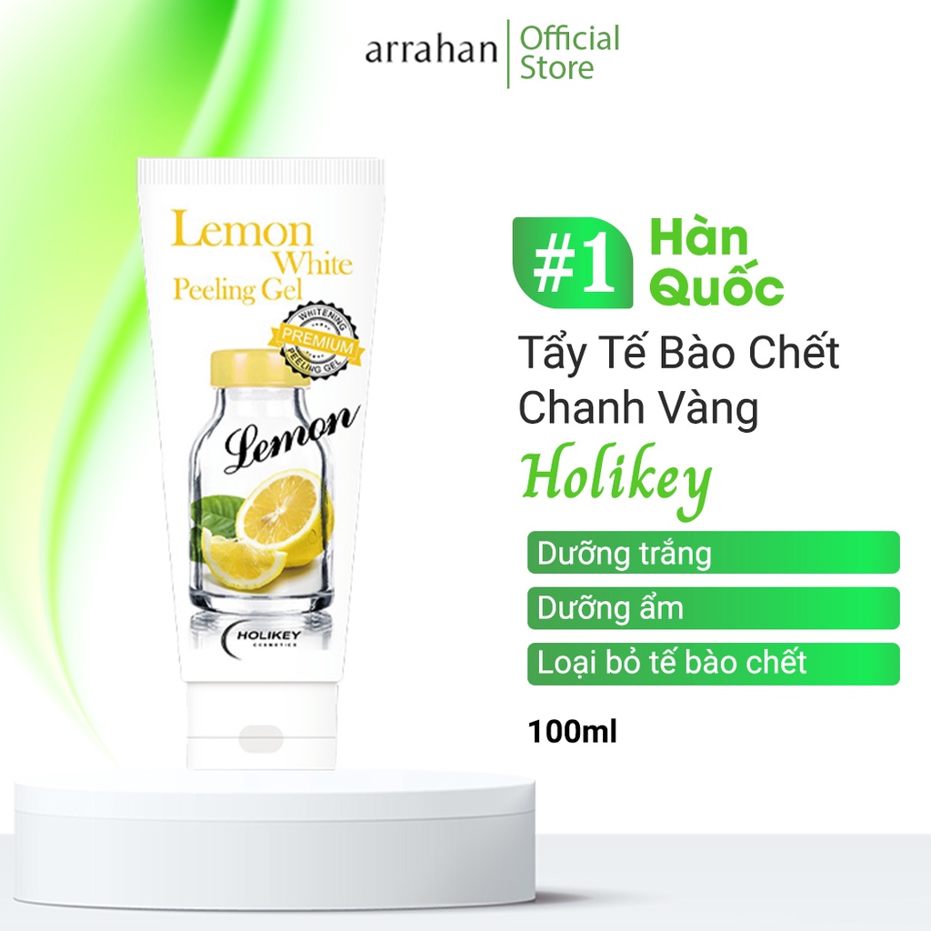 Gel Tẩy Tế Bào Chết Chanh Vàng Làm Trắng- Cung Cấp Vitamin C Holikey Lemon White Peeling Gel 100ml 3W102
