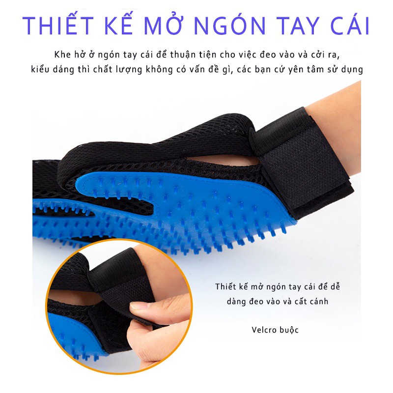 Găng Tay Chải Lông, Găng Tay Vải Chải Lông Cho Chó Mèo