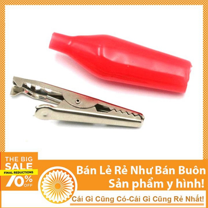 Combo 10 Kẹp Cá Sấu Loại Nhỏ 2.6cm (5 Đỏ - 5 Đen)