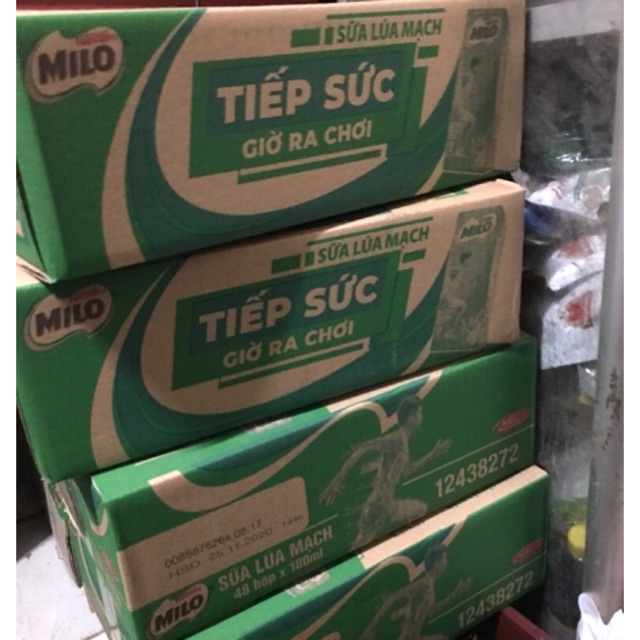 ( Ảnh Thật ) Thùng sữa 12 vỉ Milo 180ml