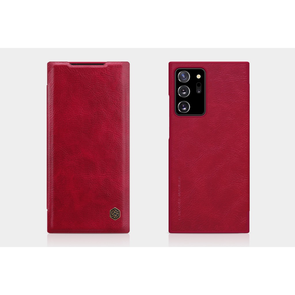 Bao da Nillkin Qin cho Samsung Note 20/Note 20 Ultra 5G chính hãng, da cao cấp, chống bẩn, có khe để thẻ card tiện lợi