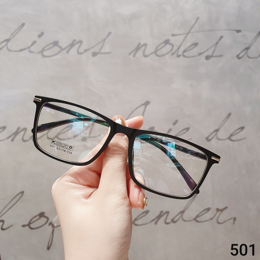 Gọng kính cận mắt vuông thời trang nam nữ Lilyeyewear, chất liệu nhựa dẻo dễ đeo, phù hợp 501 | BigBuy360 - bigbuy360.vn