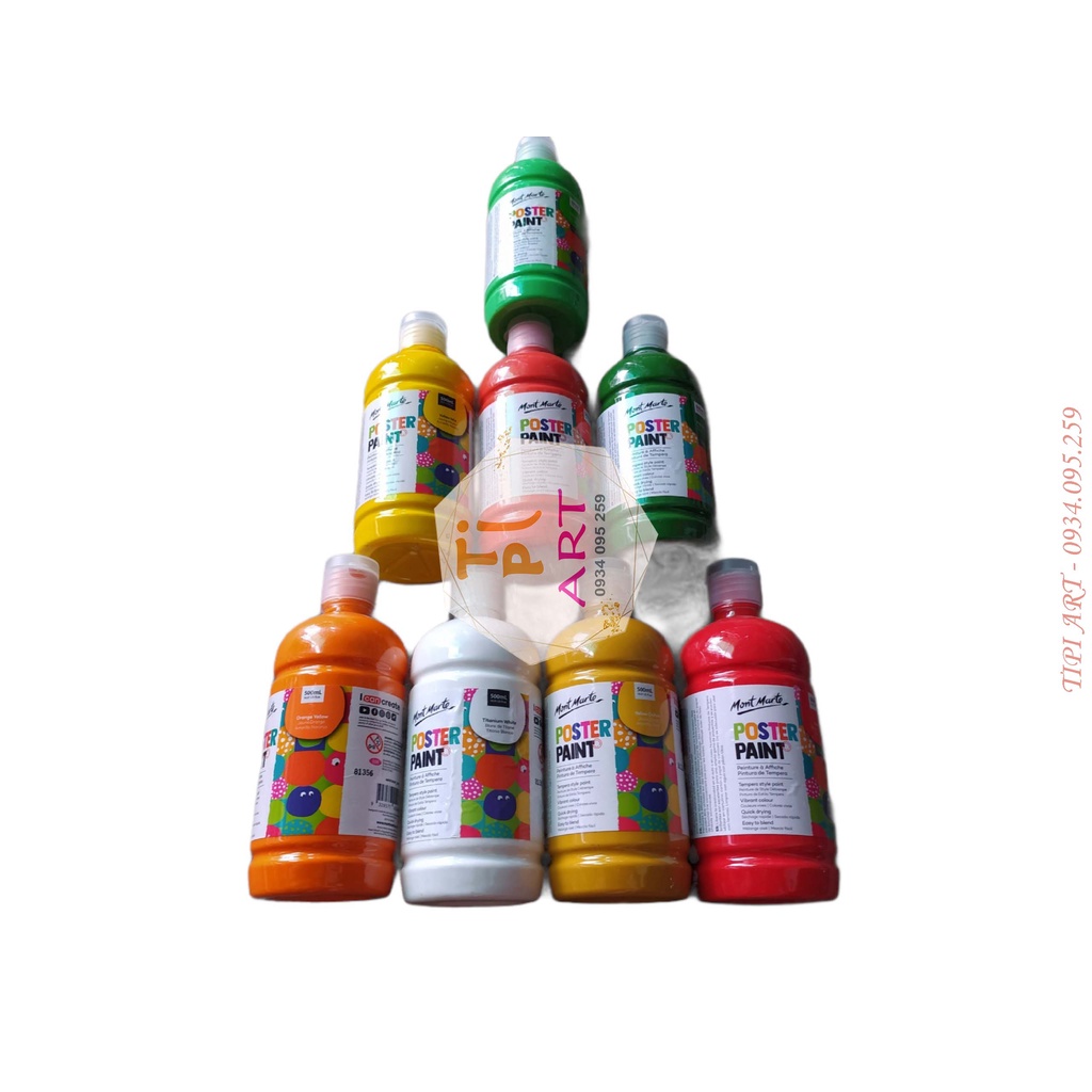 Màu Poster Paint Mont Marte 500ml (Chai lẻ) FULL MÀU