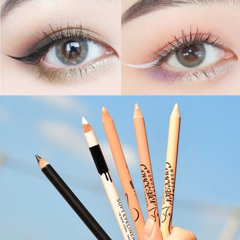 Chì Kẻ Mắt Kháng Nước, Lâu Trôi Me Now Màu Trắng, Đen - Waterproof Pencil Eyeliner