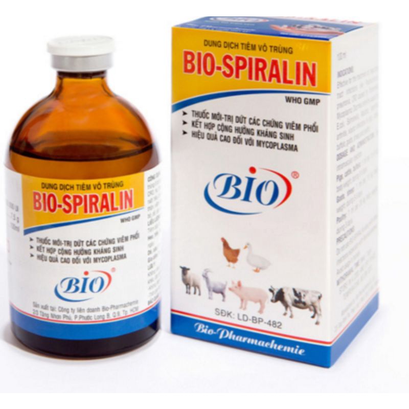 Bio Spiralin 20ml hen trên vật nuôi