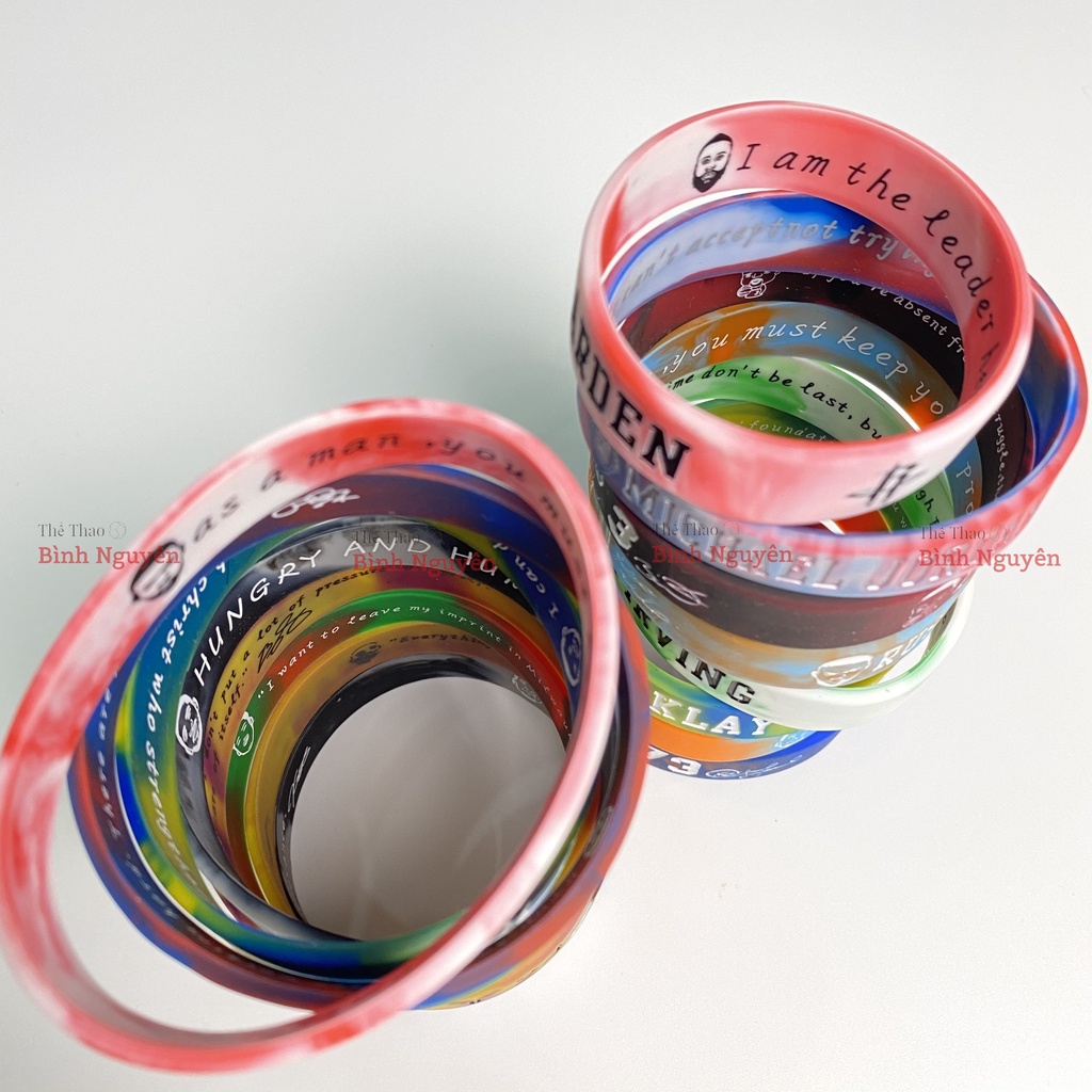 Vòng tay bóng rổ dung nham chất liệu silicone bền đẹp Curry Kyrie Irving Kobe Bryant Lebron James Rose thời trang///