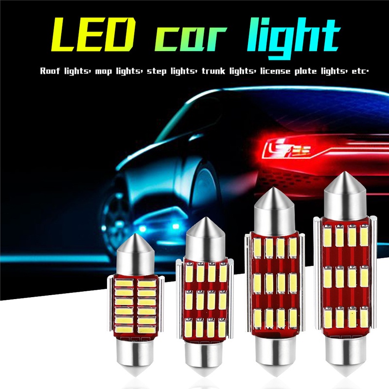 1 Bóng Đèn LED C5W 31mm 36mm 39mm 41mm Ánh Sáng Trắng 5000K Dành Cho Ô Tô