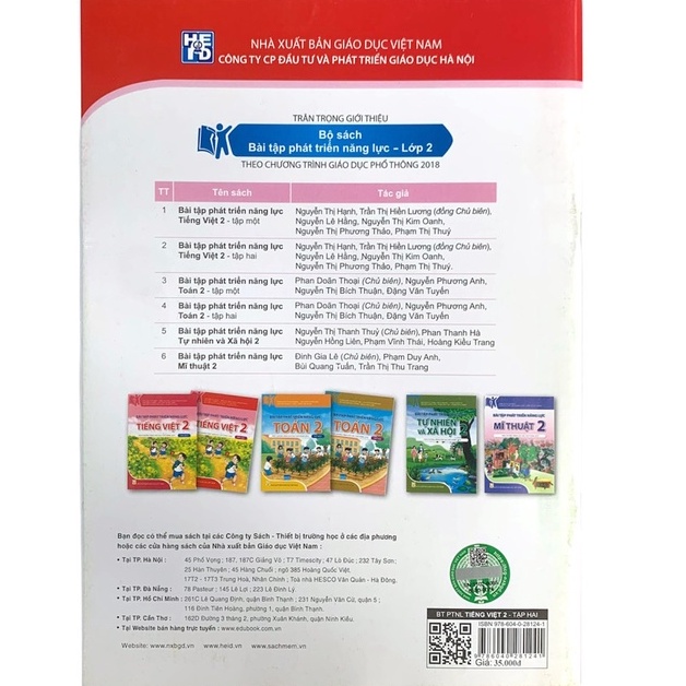 Sách - Bài tập phát triển năng lực Tiếng Vệt lớp 2 tập 2
