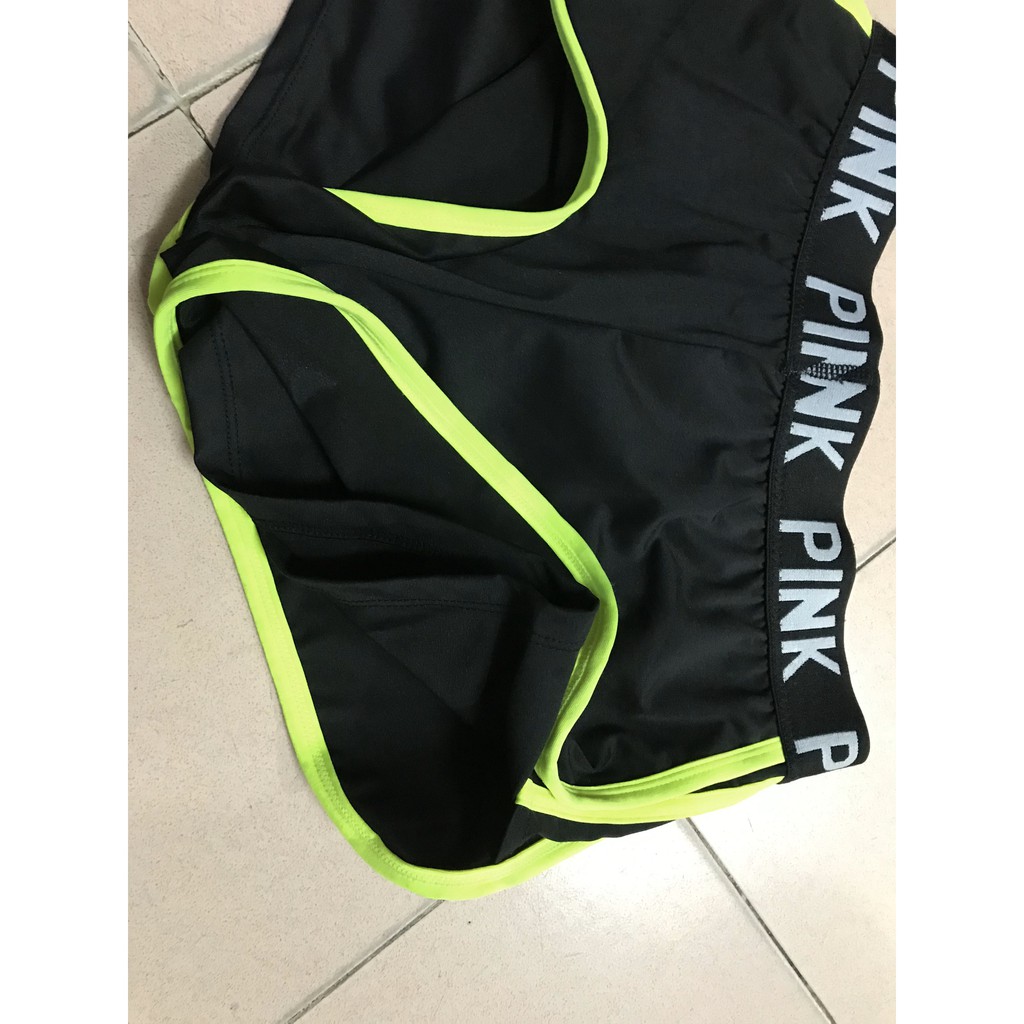 [FREE SHIP] Quần , Quần tập , Quần Short PINK Viền Màu 2 Lớp Tập GYM YOGA