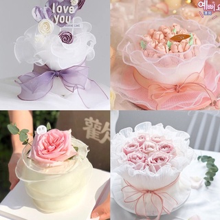Phụ kiện trang trí bánh sinh nhật bánh kem - Ruy băng voan lụa quấn bánh