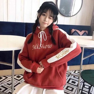 Áo khoác hoodie nỉ sọc tay thêu siêu yêu giá sỉ