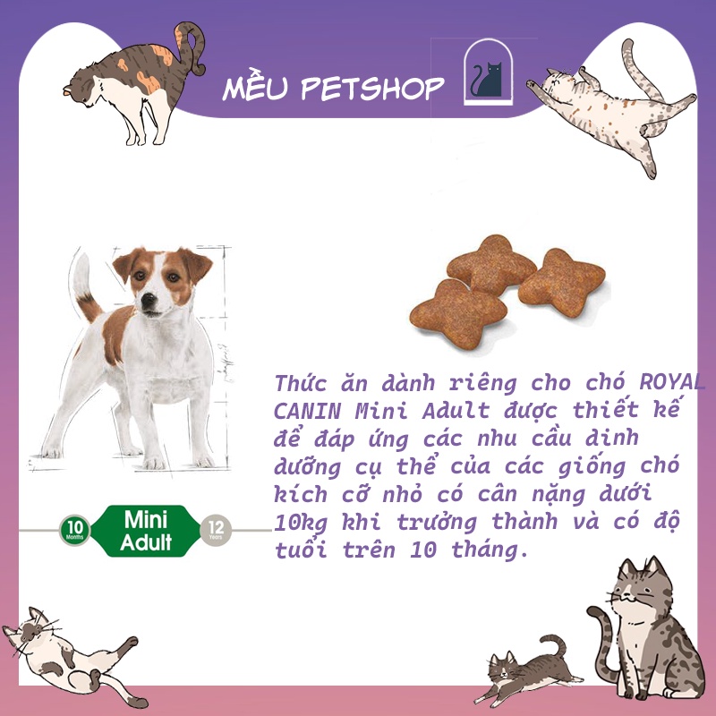 Hạt ROYAL CANIN MINI ADULT cho chó trưởng thành có kích thước nhỏ