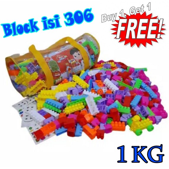 Khuyến Mãi Mua 1 Tặng 1: 306 Khối Lego / 1kg / Lego Lắp Ráp Cho Bé