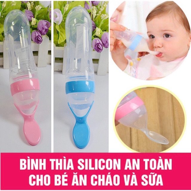 Bình thìa silicon ăn dặm cho bé