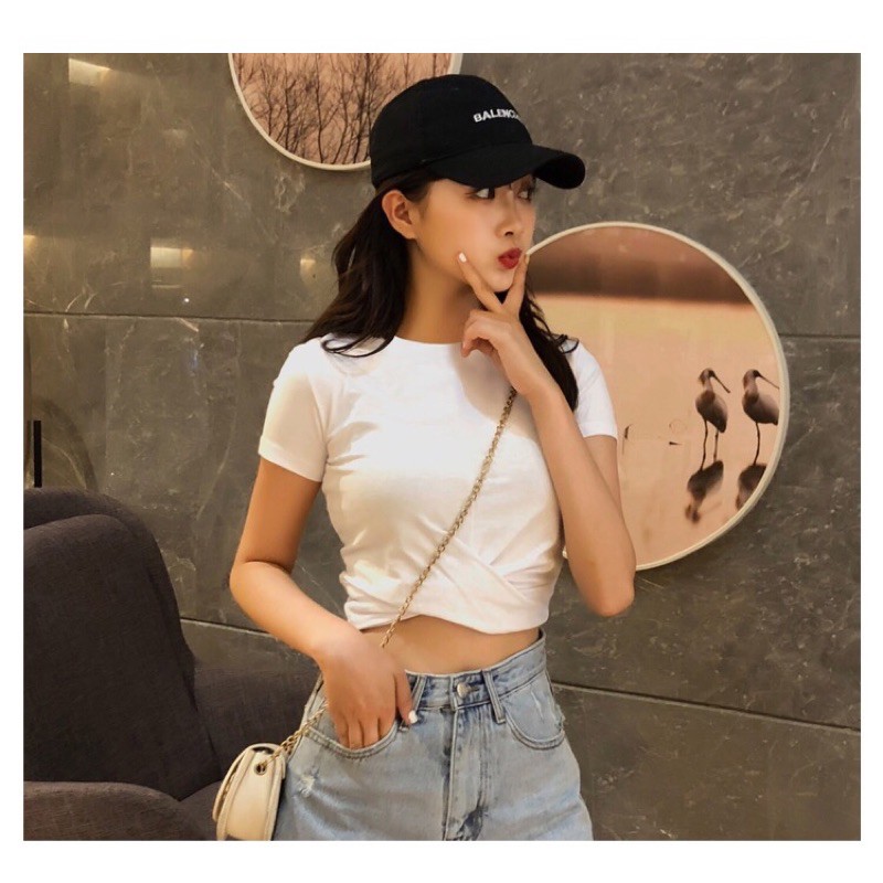 Áo Croptop Xoắn Bụng Cá Tính D&N ( Áo Thun Croptop Dễ Thương) cho bạn thêm xinh đẹp