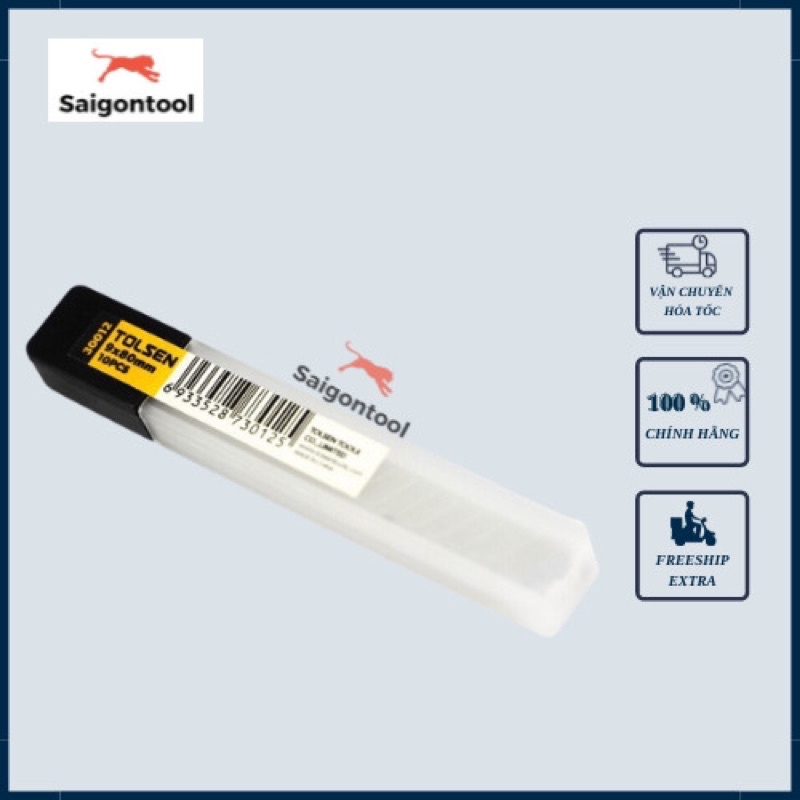 LƯỠI DAO (TÉP 10 LƯỠI) TOLSEN 30012 - hàng chính hãng, có sẵn