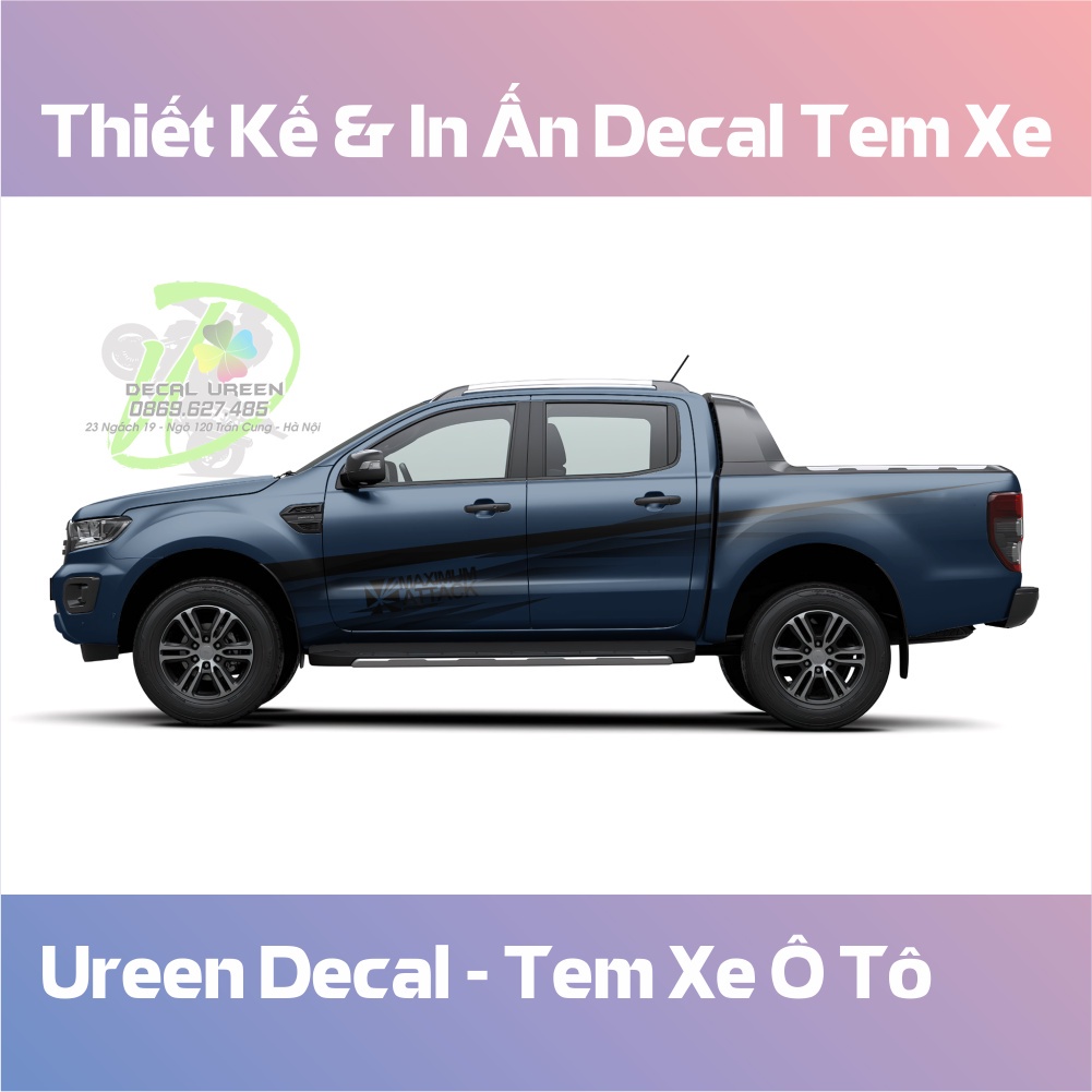 Mẫu Tem Dán Xe Bán Tải Cho Ford Ranger Mới Nhất - Decal Ureen