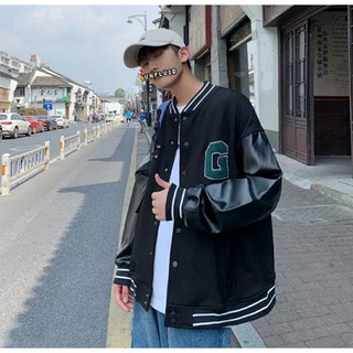 Áo Khoác Varsity Jacket G Tay Da