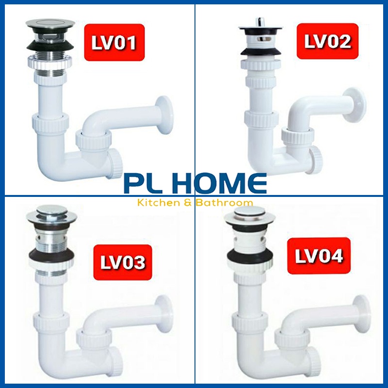 Xi phông chậu rửa mặt lavabo Hùng Anh - Bộ xả Lavabo nhựa loại tốt