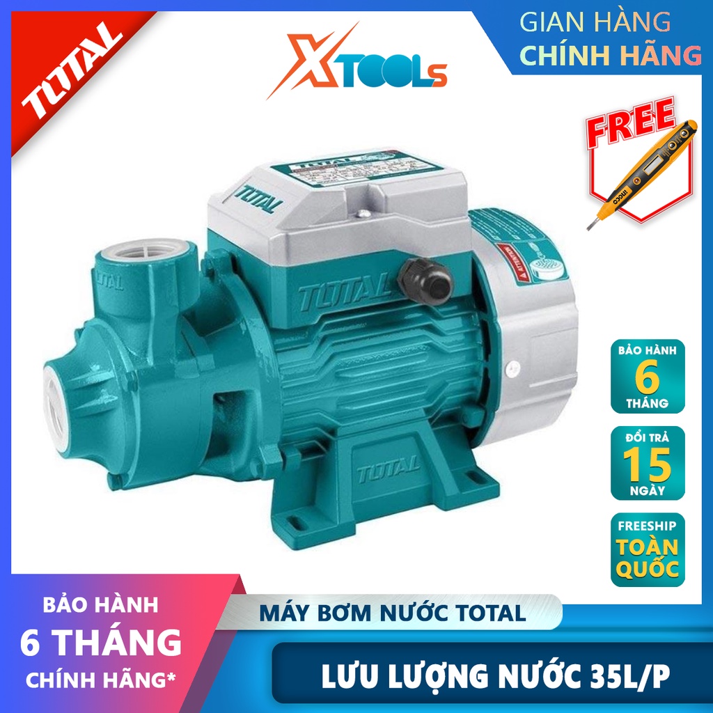 Máy bơm nước Total TWP13706 | máy bơm nước dùng công suất 370W, motor 100% dây đồng, độ hút tối đa 8m[XSAFE][XTOOLS]