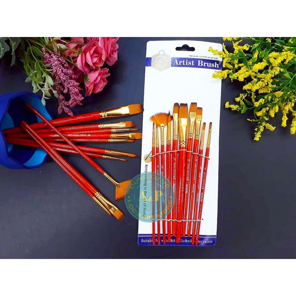 [Lộc'sArtStore] Bộ Cọ Artist Brush Set - 606 (10 cây)