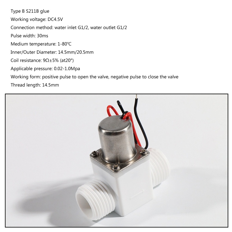 Van Điện Từ DC 4.5V 1 / 2 &quot;Chất Lượng Cao