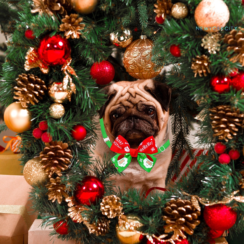 Nơ Đeo Cổ Họa Tiết Giáng Sinh Cho Thú Cưng