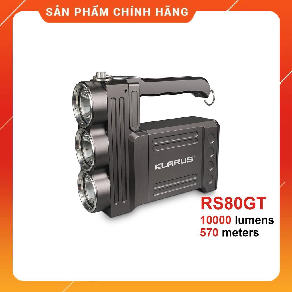 [ĐẶC CHỦNG] [SÁNG CẢ SÂN VẬN ĐỘNG] Đèn pin và đèn sạc KLARUS RS80GT - Độ sáng 10000lm chiếu xa 570m