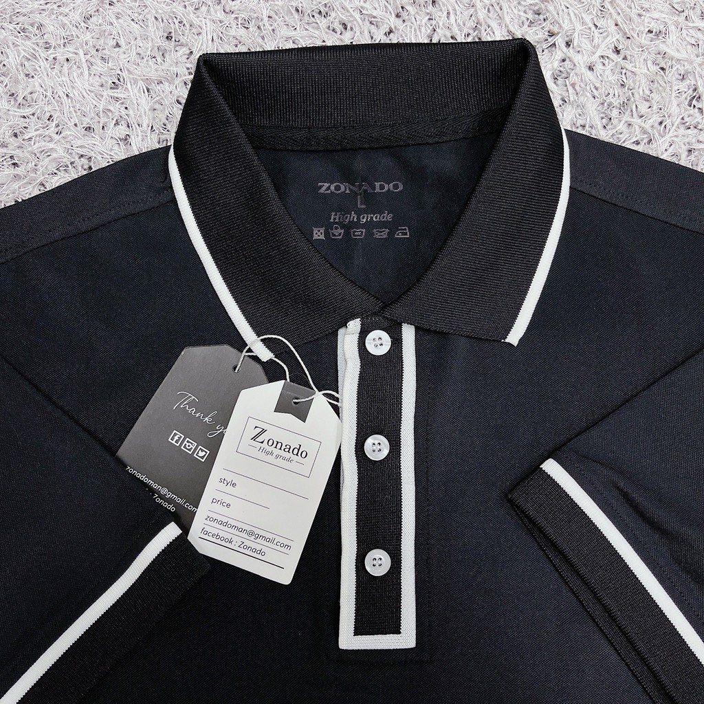 Áo Polo nam cổ bẻ Rap-lăng vải cá sấu Cotton xuất xịn,chuẩn form,sang trọng-lịch lãm -Co giãn thoải mái khi vận động | BigBuy360 - bigbuy360.vn