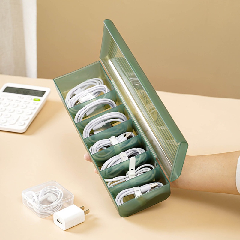 Hộp Đựng Dây Cáp USB Trong Suốt Tiện Dụng Ốp