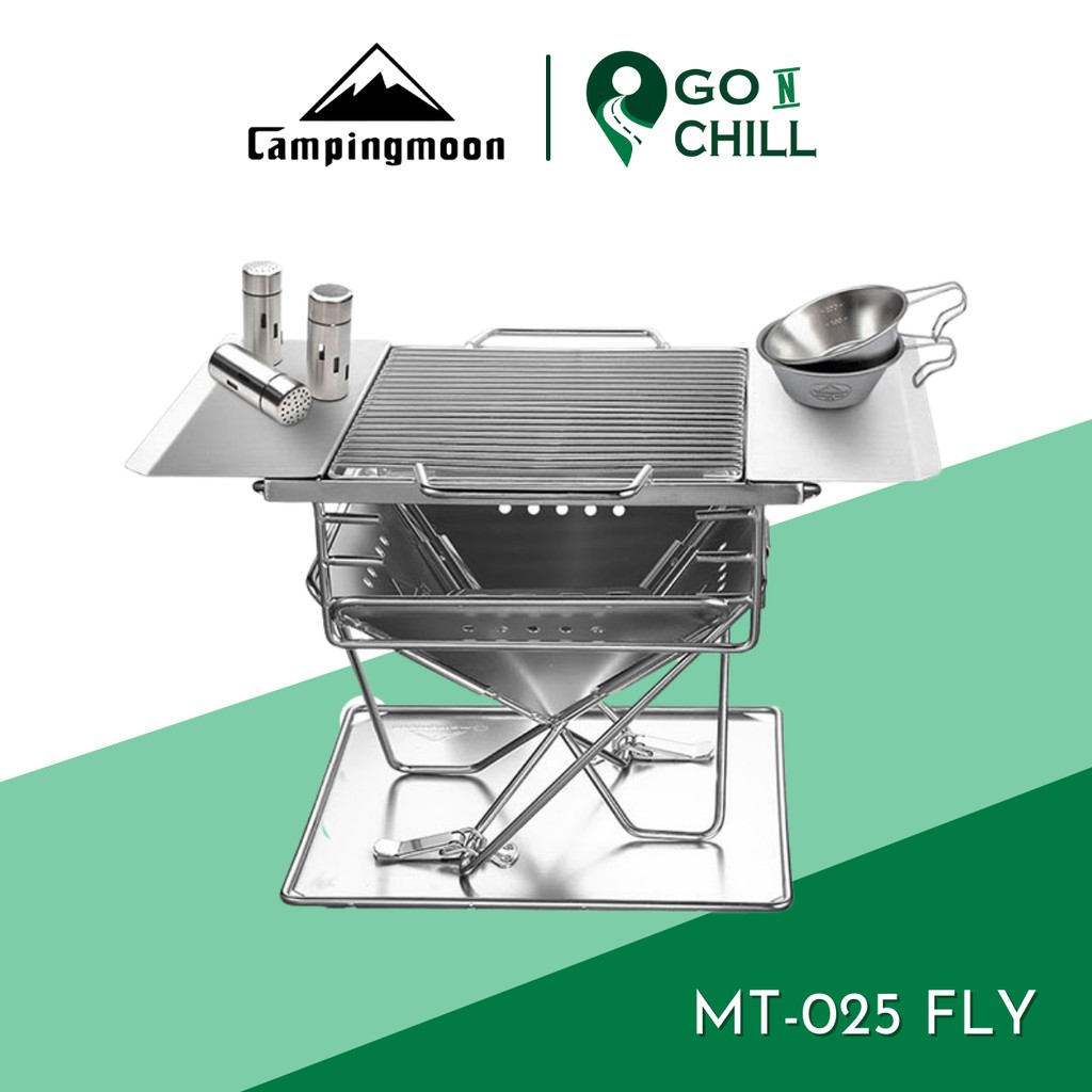 Bếp nướng than hoa cao cấp dã ngoại xếp gọn Campingmoon MT-025 FLY