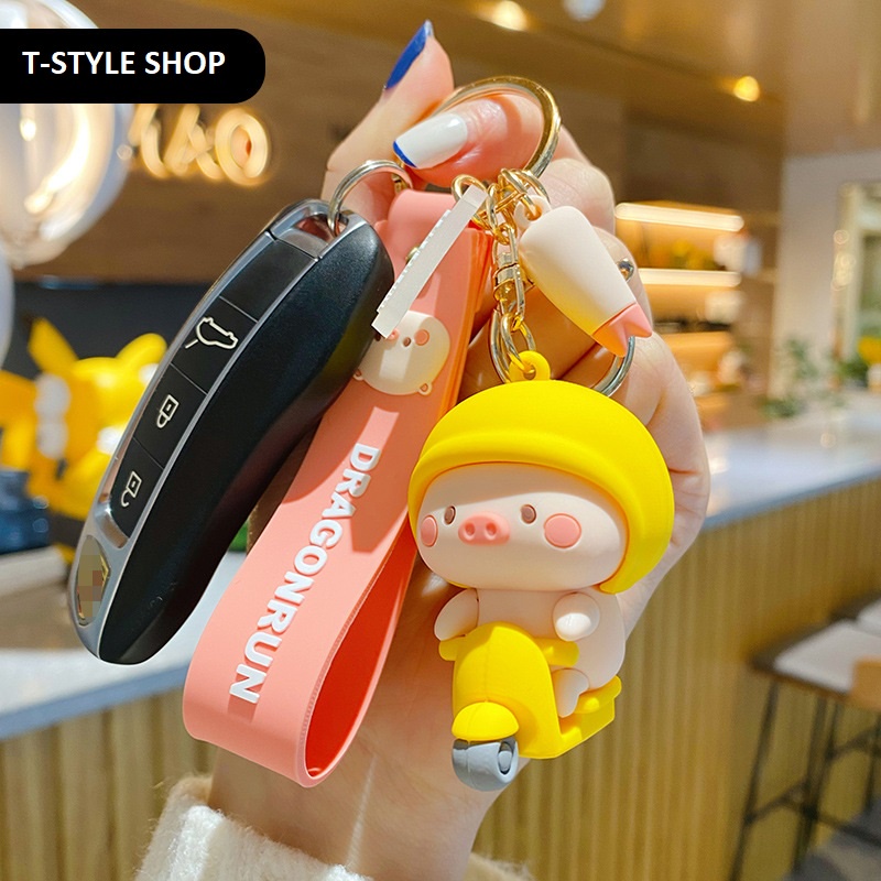 Móc khóa bé Heo đi xe máy