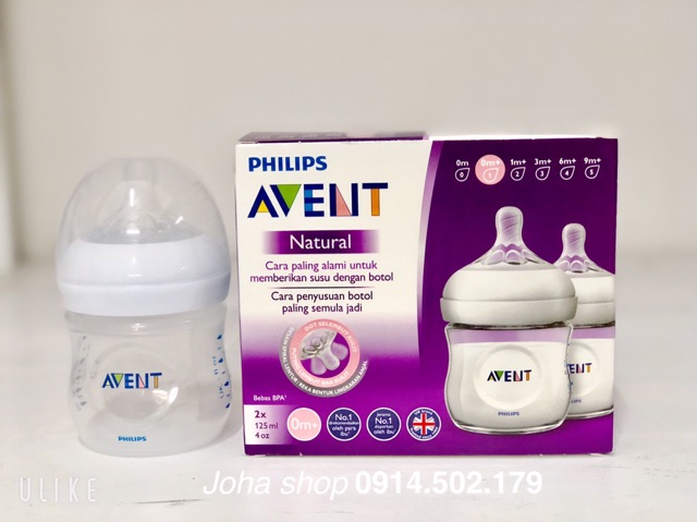 Bình sữa Phillips Avent Nature chính hãng