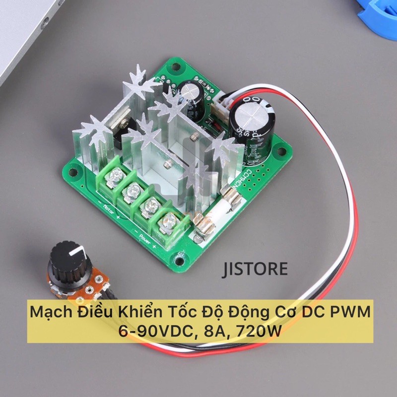 Mạch Điều Khiển Tốc Độ Động Cơ /Dimmer Led DC PWM 8A 720W; 6-90VDC CCMCN