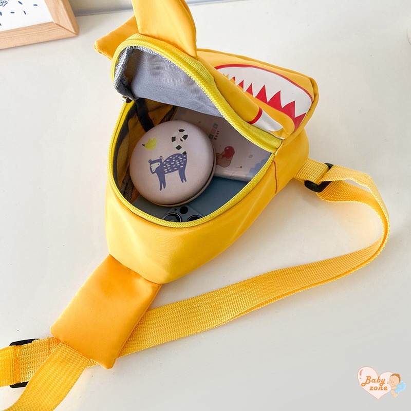 Babyzone Children Cartoon Print Sports Backpack Summer Children's Messenger Bag Korean Style Baby Shark Shoulder Bags