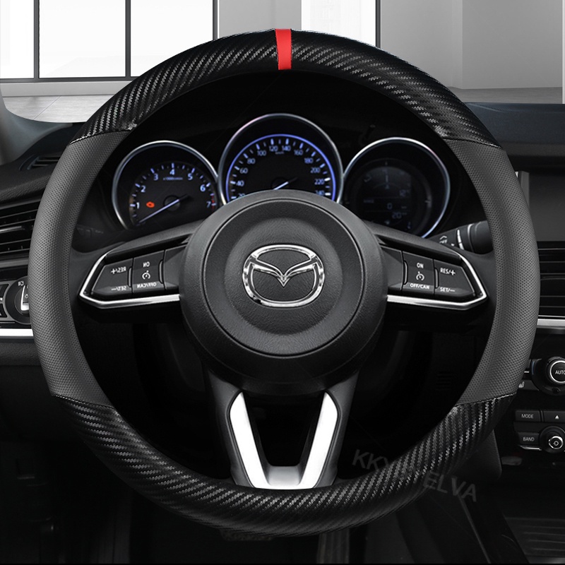 Vỏ Bọc Vô Lăng 37 38cm 15" Cho Mazda6 Atenza Demio Axela/Mazda3 8 CX-3 CX-4 CX-5 CX-8 CX-9 BT-50 Mazda5