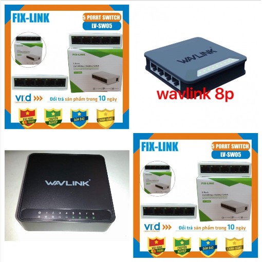 [FREESHIP] BỘ CHIA MẠNG SWITCH (HUB) 8 PORT WAVLINK, TP-LINK, D-LINK