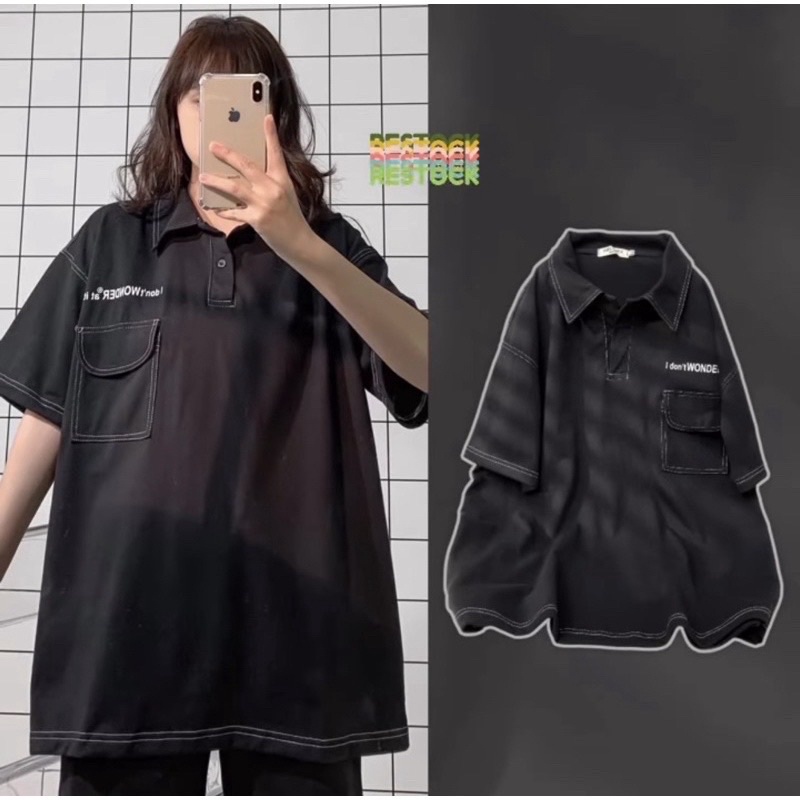 Áo phông - áo thun Polo oversize form rộng - Polo cộc tay WONDO❤️ [FREESHIP] | BigBuy360 - bigbuy360.vn