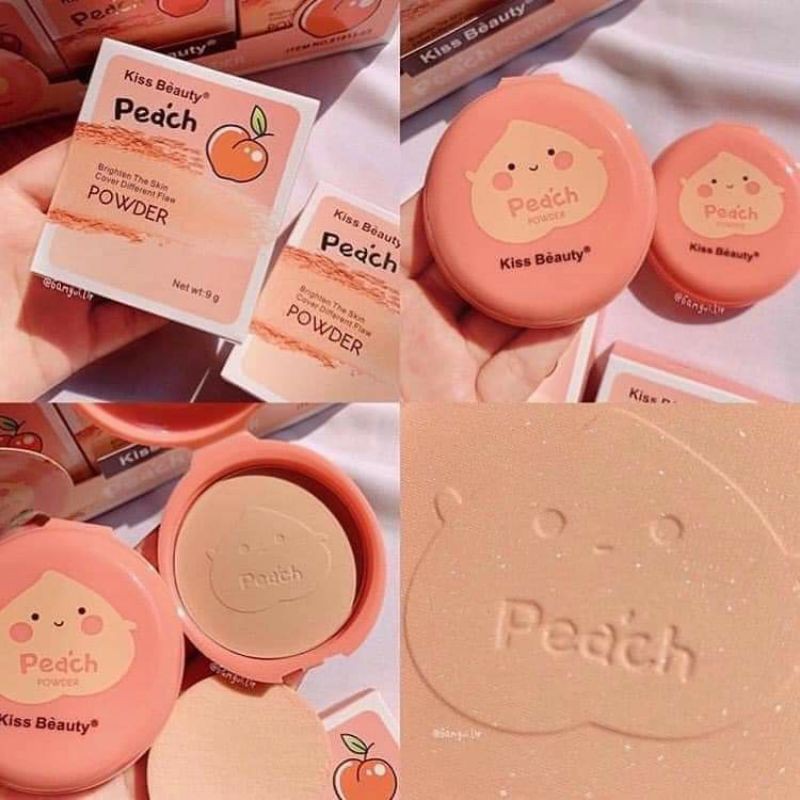 Phấn Nén Trái Đào Kiềm Dầu Kiss Beauty | BigBuy360 - bigbuy360.vn