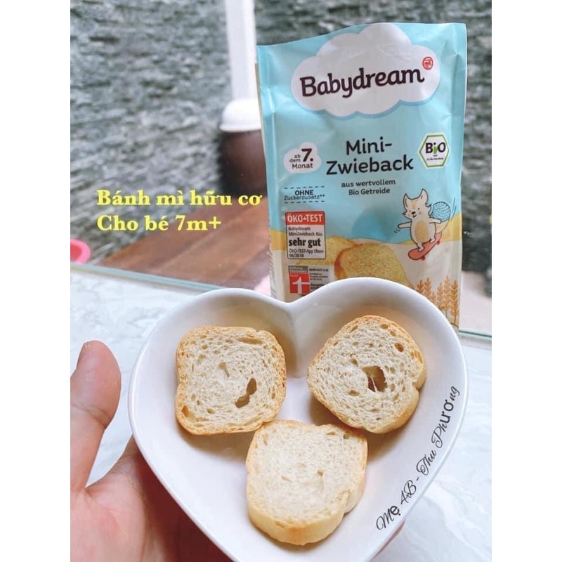 Bánh mì khô hữu cơ Babydream cho bé 6/7/8m+ 100gram