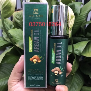 Tinh Dầu Phục Hồi Tóc Hư Tổn Nặng Argan Oil Vitamin E Wellmate 60ml