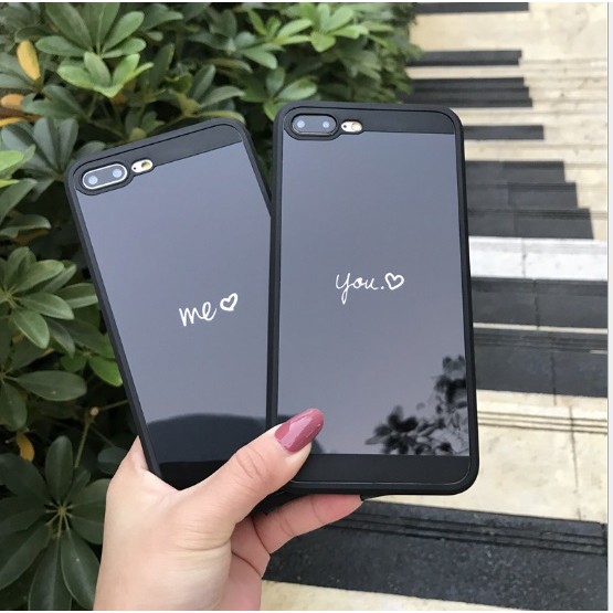 Ốp gương You and Me iPhone 6 6s 7 7 Plus 6 Plus 6s Plus 8 8 Plus X sáng bóng