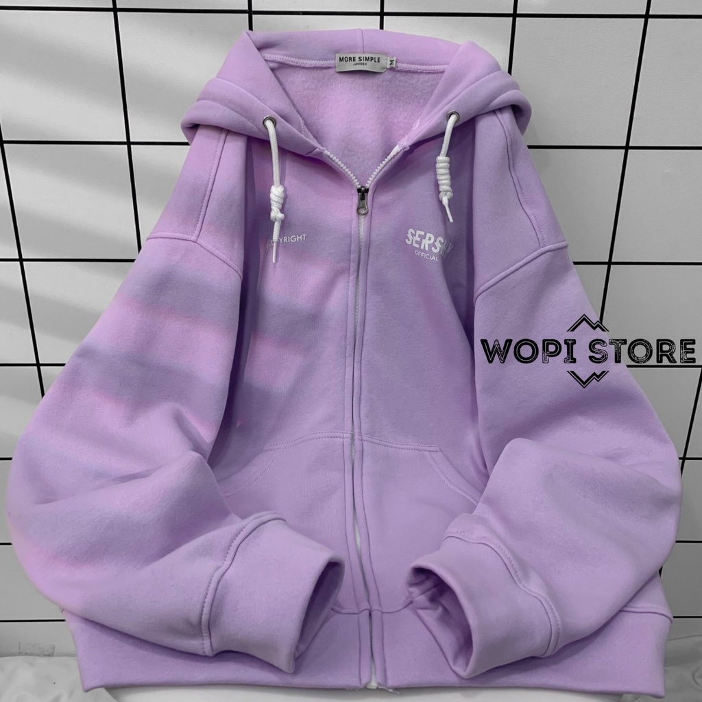 Áo Khoác Hoodie DÂY KÉO SERSHY Form Rộng Vải Nỉ Bông Ulzzang Unisex
